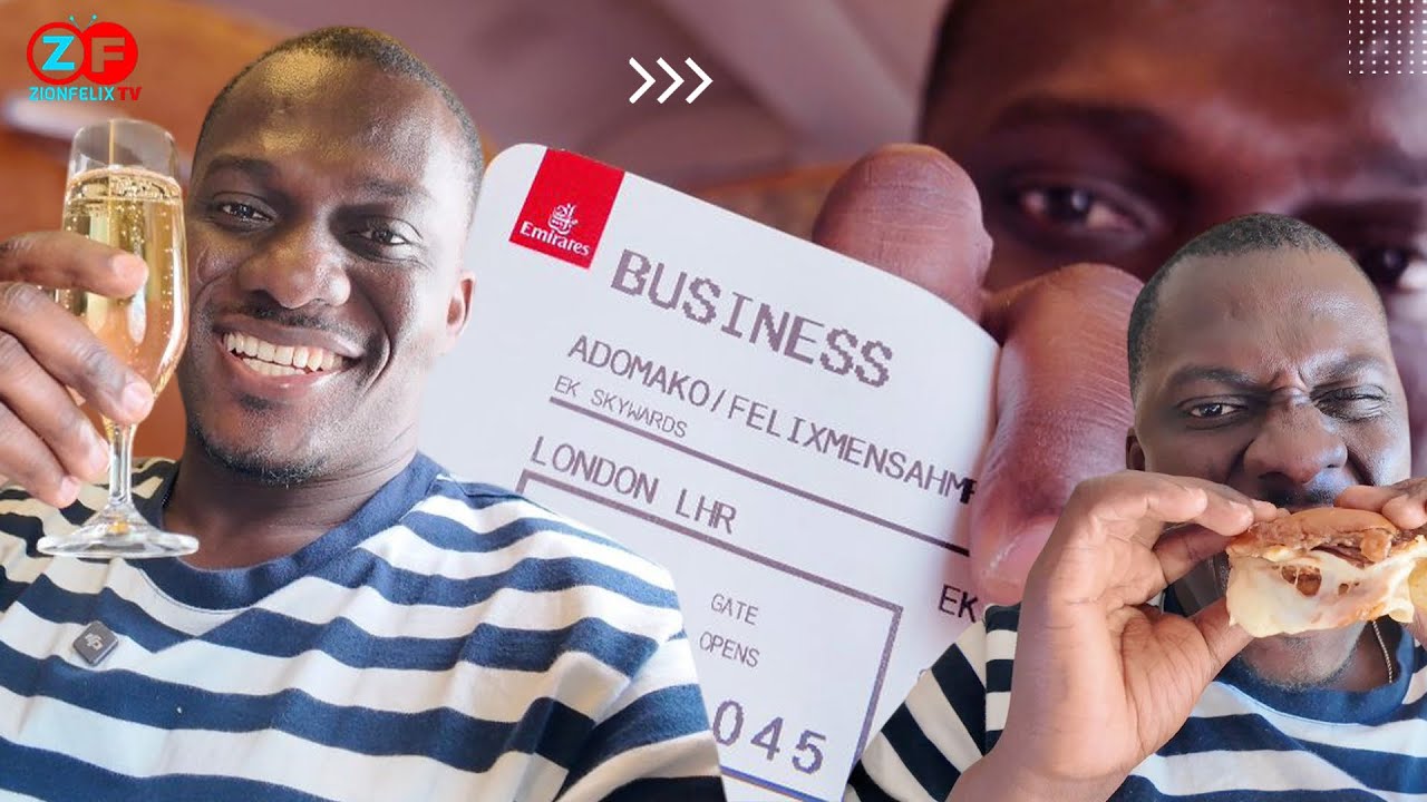 Escape From Dubai 2 London: Emirates Airlines Surprised Zionfelix Big Time With Free Business Class