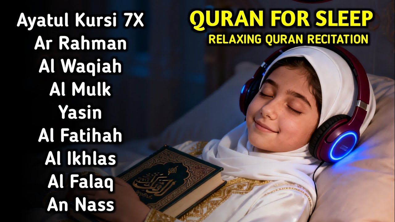 Beautiful Quran For Sleep | Al-fatihah, Ayatul Kursi, Yasin, Ar-rahman | Peaceful Quran Recitation