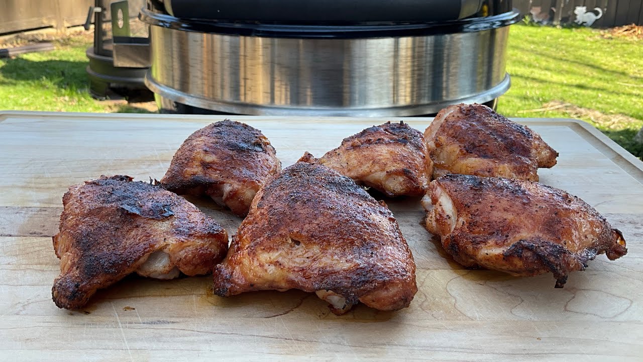 Chicken Thighs on the Kettle Charcoal Grill
