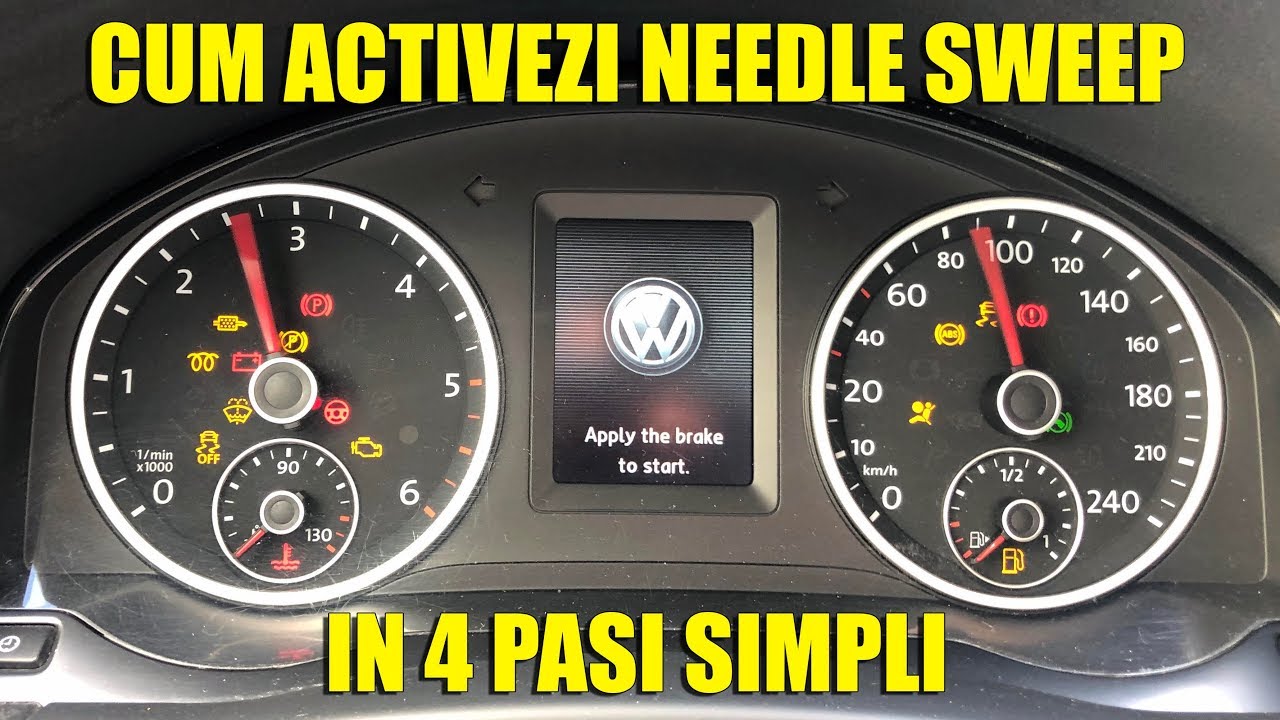 Cum activezi NEEDLE SWEEP (rotire completa ace ceasuri bord), Cluster Staging VW, Skoda, Audi, Seat