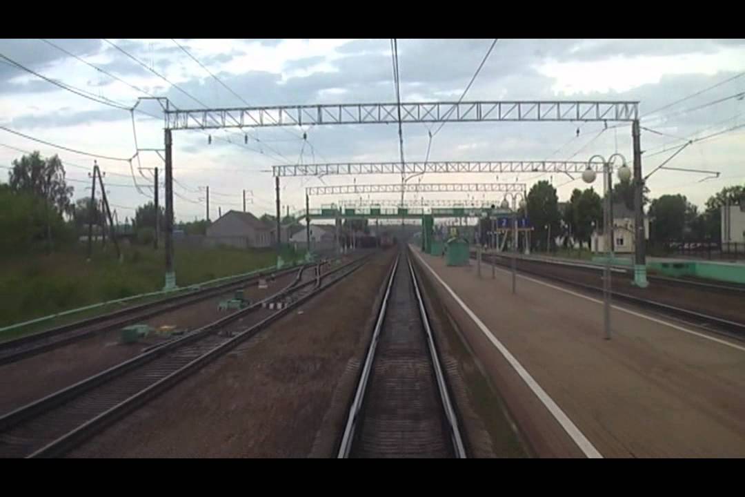 Станция Гагарин из окна поезда 