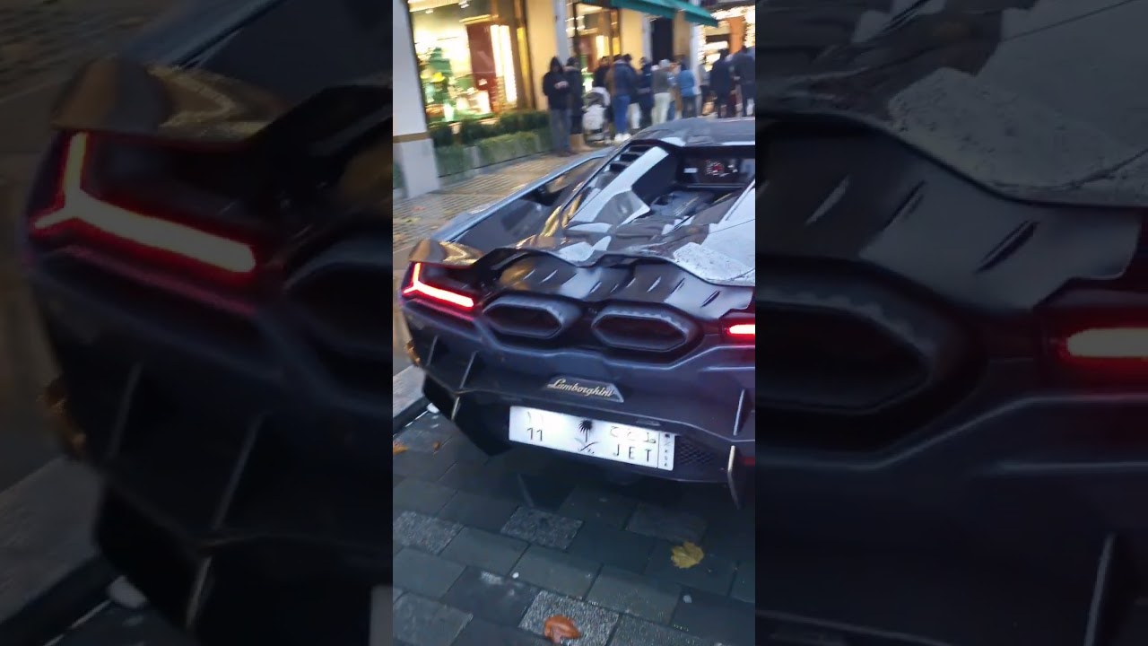 Drive By and revs Lamborghini Revuelto in Silver #automobile #lamborghini #Mayfair