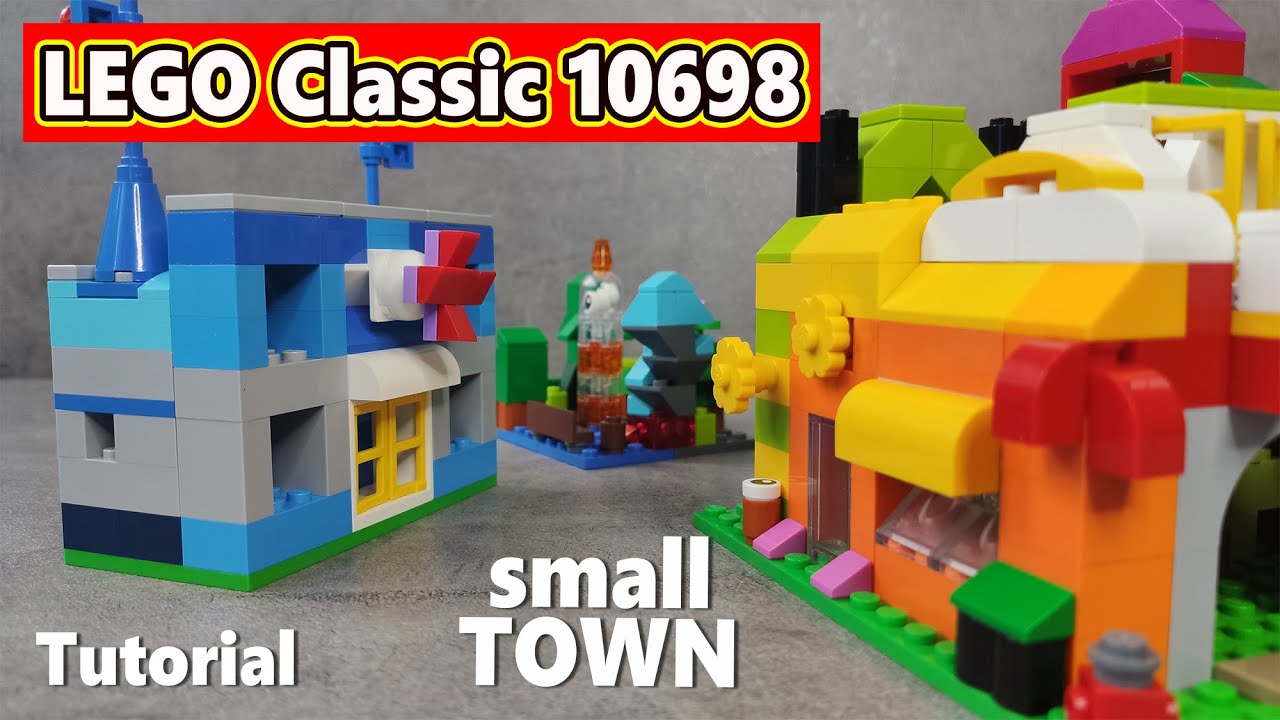 Lego Tutorial Small Town (moc) | LEGO Classic 10698