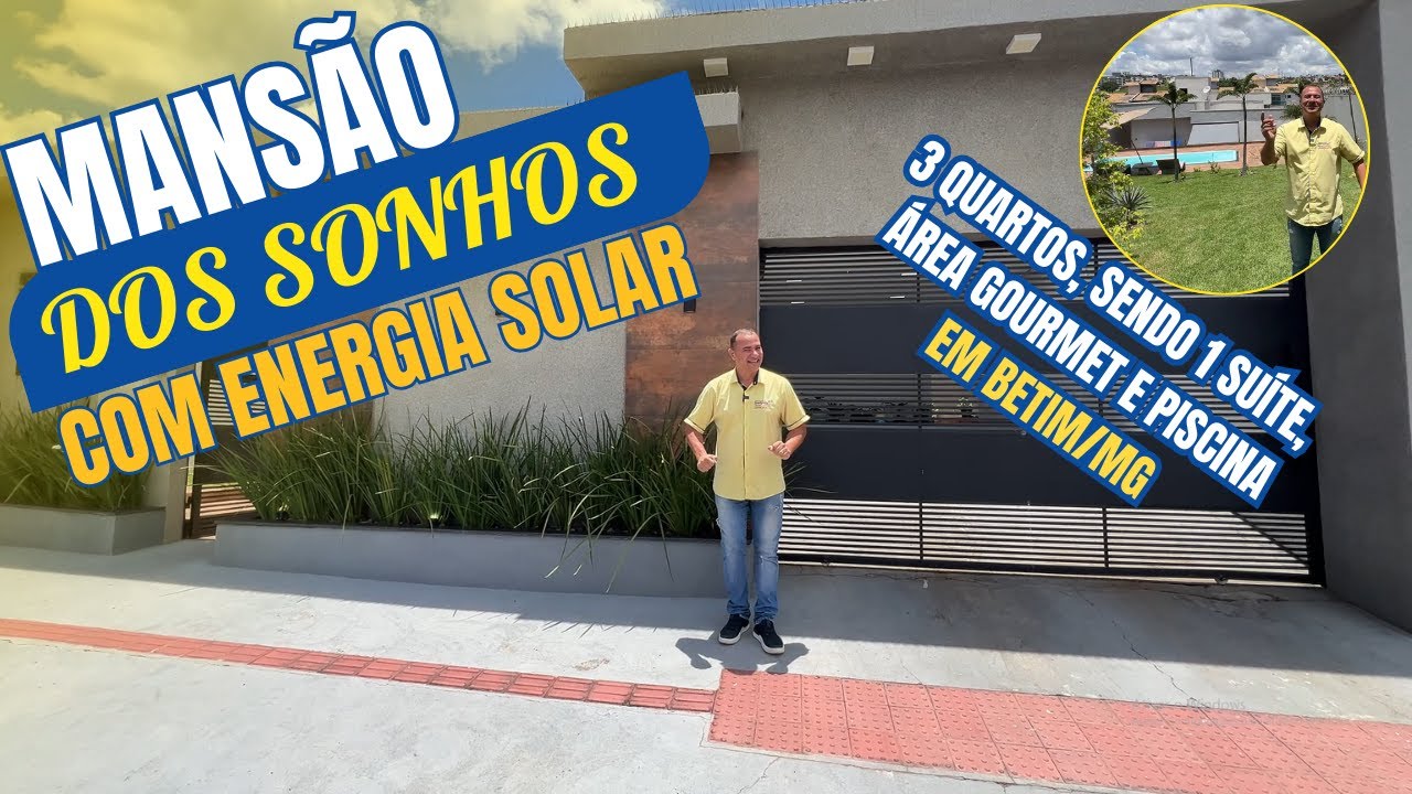 ESSA COMPETE COM AS CASAS DOS CONDOMÍNIOS, ENERGIA SOLAR, piscina E ESPAÇO GOURMET! EM BETIM/MG