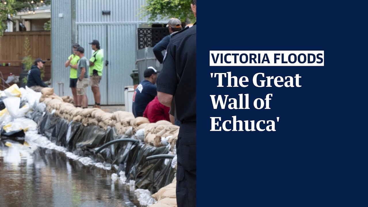 'Great Wall of Echuca': army of locals form sandbagging 'conga line'