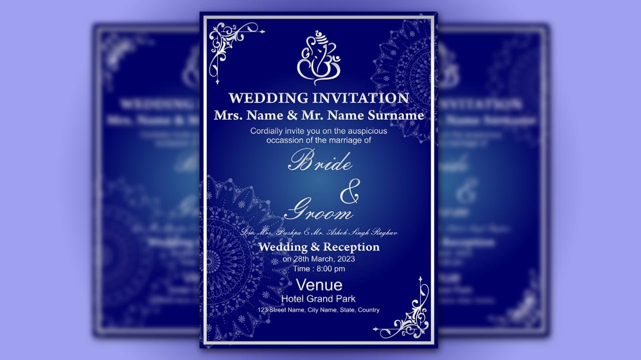 Wedding Invitation card Design - CorelDRAW Tutorial