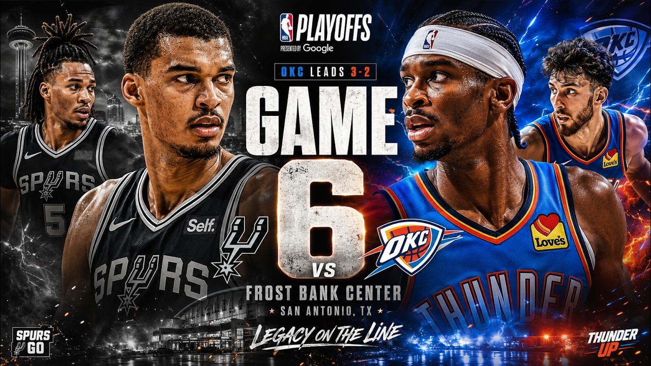 🔥Thunder против Spurs &middot; Финал Запада &middot; Игра 6 - Плей-офф НБА 2026 &middot; Полный матч &middot; NBA2K26