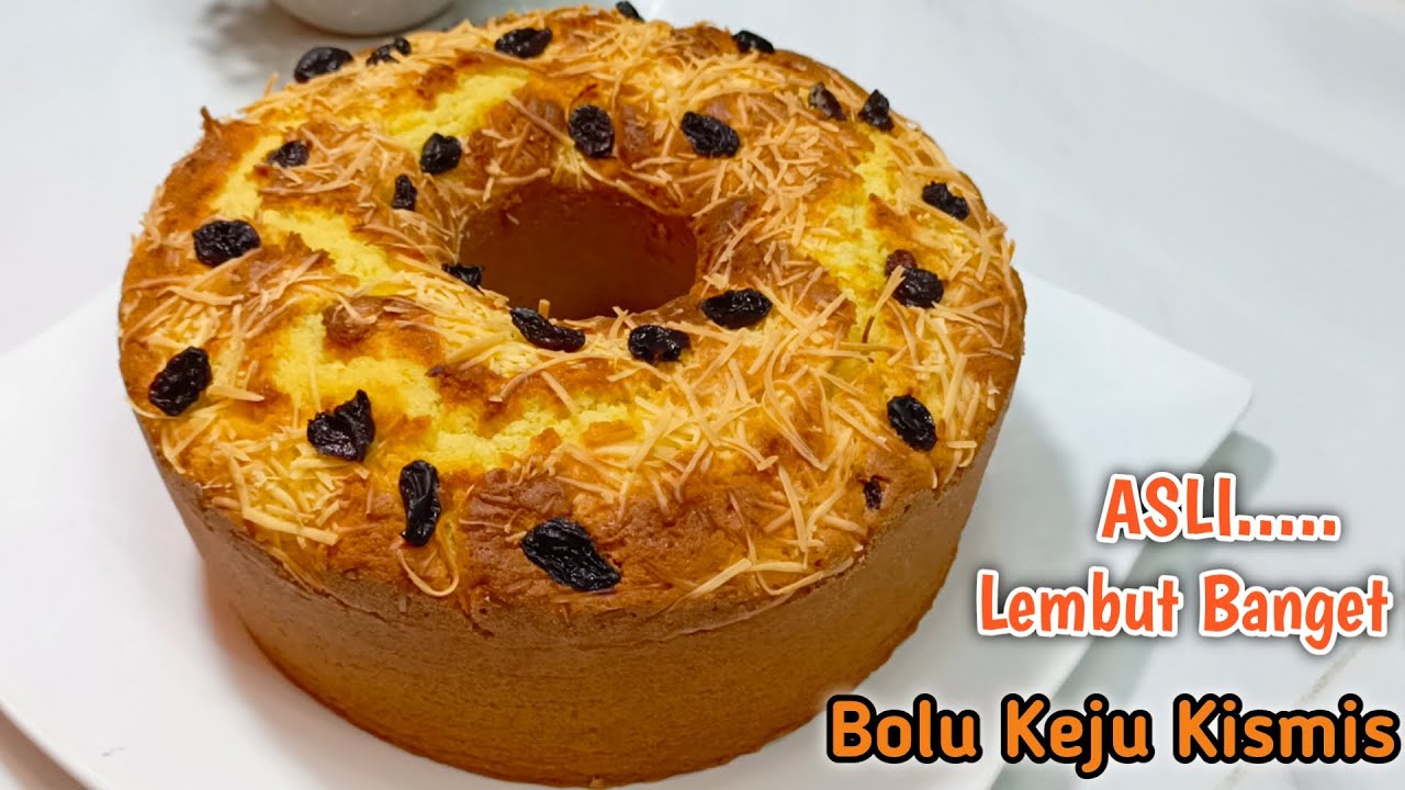 RESEP BOLU ENAK UNTUK SAJIAN LEBARAN ASLI LEMBUT EMPUK BANGET‼️RESEP BOLU PANGGANG KEJU KISMIS