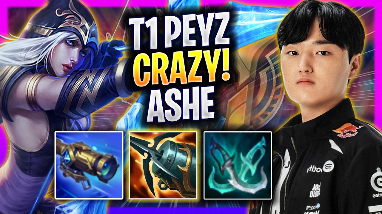 PEYZ CRAZY GAME WITH ASHE! - T1 Peyz Plays Ashe ADC vs Ezreal! | Season 2026