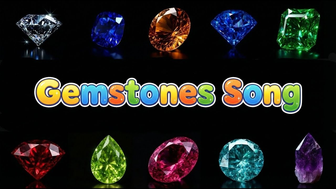 Gems Song for Kids | Learn Gemstones Names with Music | English Kids Learning Song