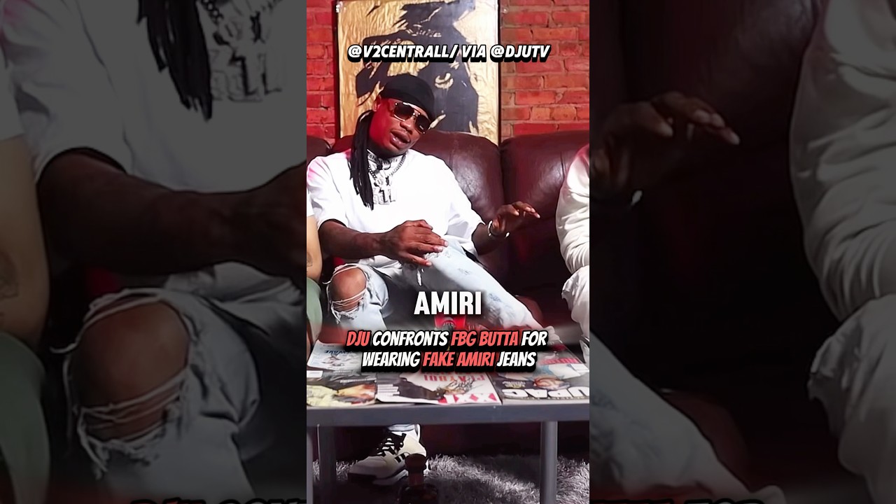DJU обвиняет FBG Butta в ношении поддельных джинсов Amiri😭 #djutv #chiraq