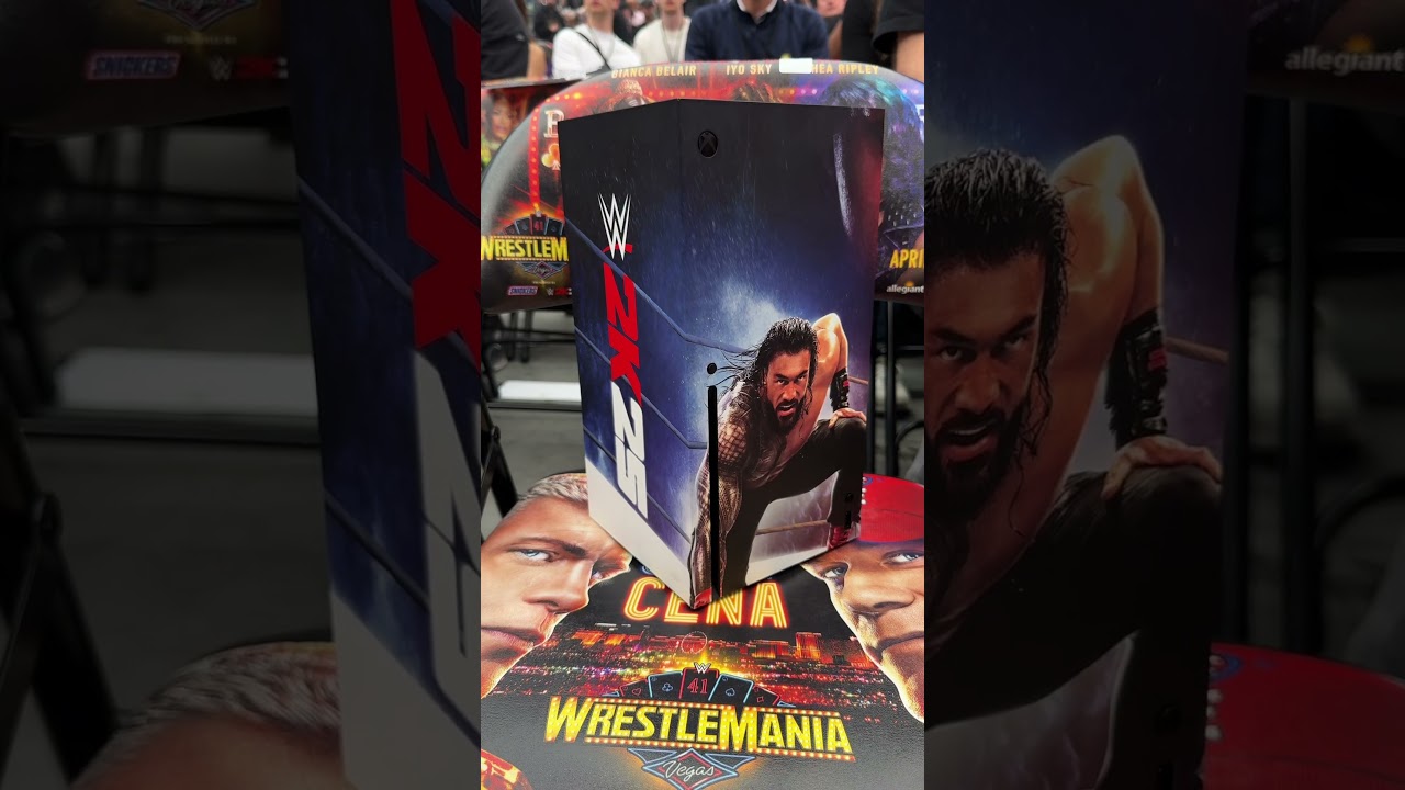 We took our custom #WWE2K25 @Xbox to #WrestleMania and well, it was in for a treat!