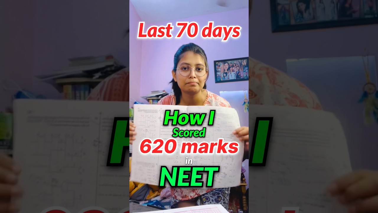 My last 70 Days Strategy--&rarr;620 marks in NEET ⁉️😱 #neet #aiims #shorts