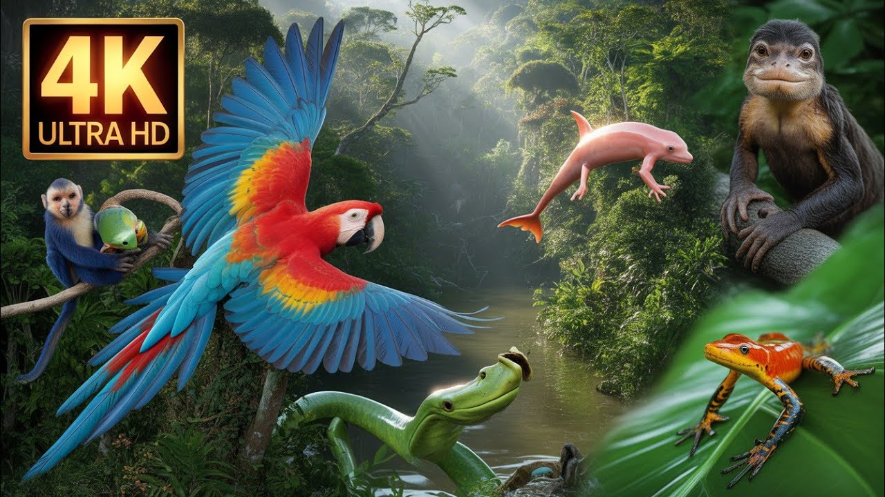 Ultimate Wildlife Experience 4K | Jungle Animals & Mountain Views : 4K ULTRA HD 