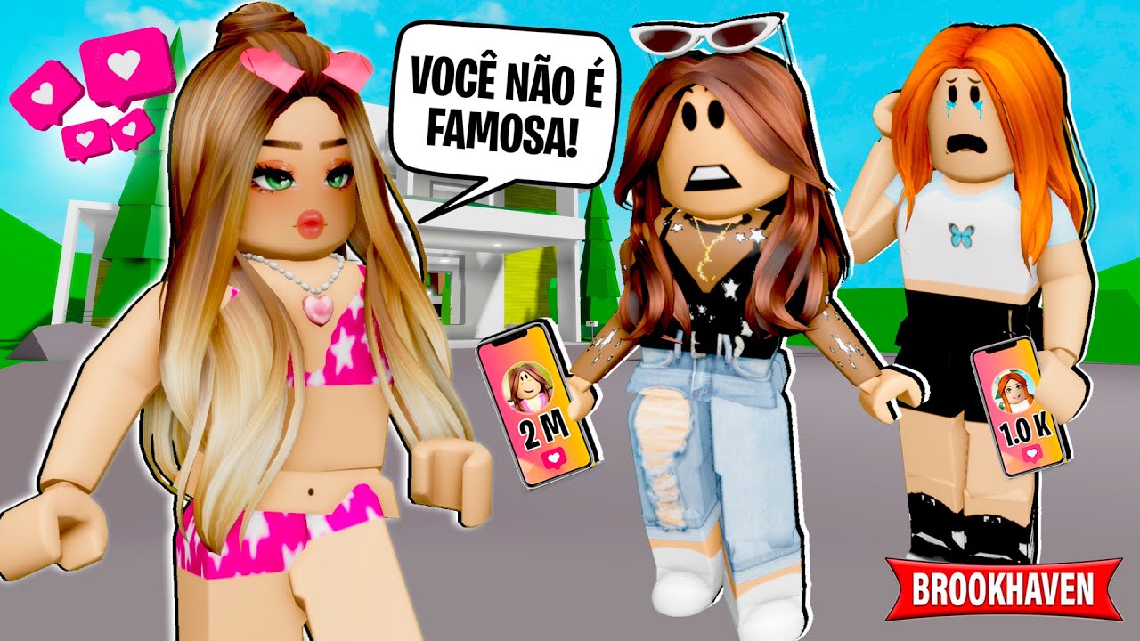 A MENINA FAMOSA que ESCOLHIA as AMIGAS pelo NUMERO DE SEGUIDORES! Historinha Brookhaven ROBLOX