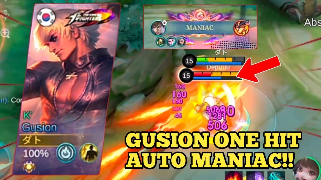 GUSION TRUE DAMAGE (MODE RISING) | GUSION ONE HIT AUTO MANIAC - Mobile Legends bang bang 