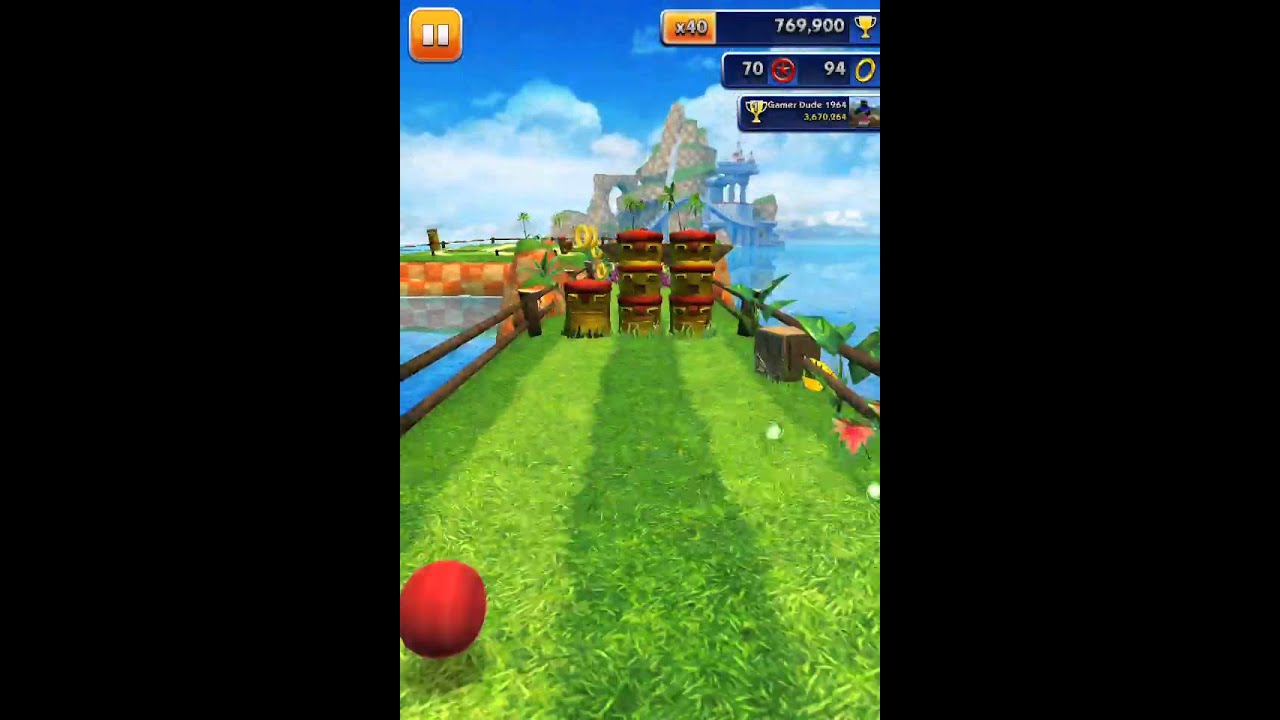 Sonic Dash - 1,203,640 points with Knuckles (x20 multiplier)