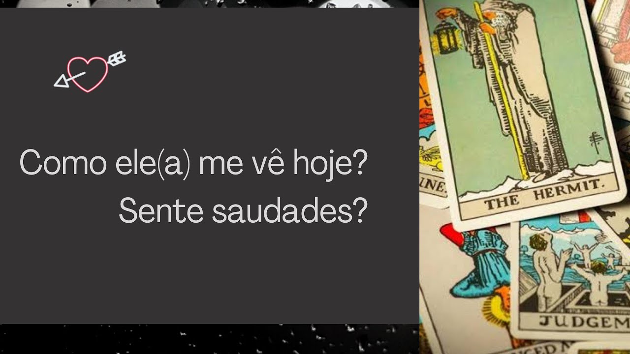 Como ele(a) me vê hoje? 💕 Sente saudades? 💘 #tarot