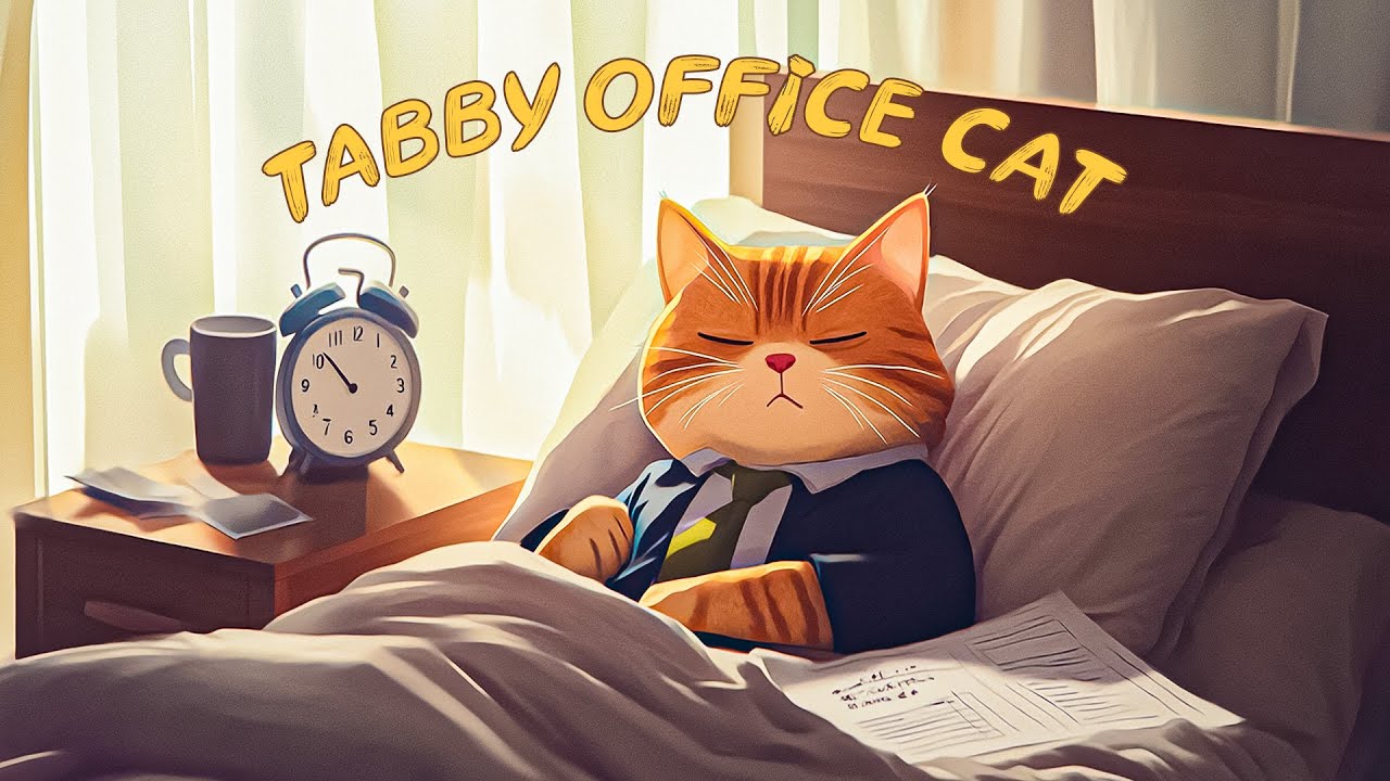 Too Cozy to Work 💤 A Tabby Cat Overslept Again - Lofi Beats to Sleep/Chill To