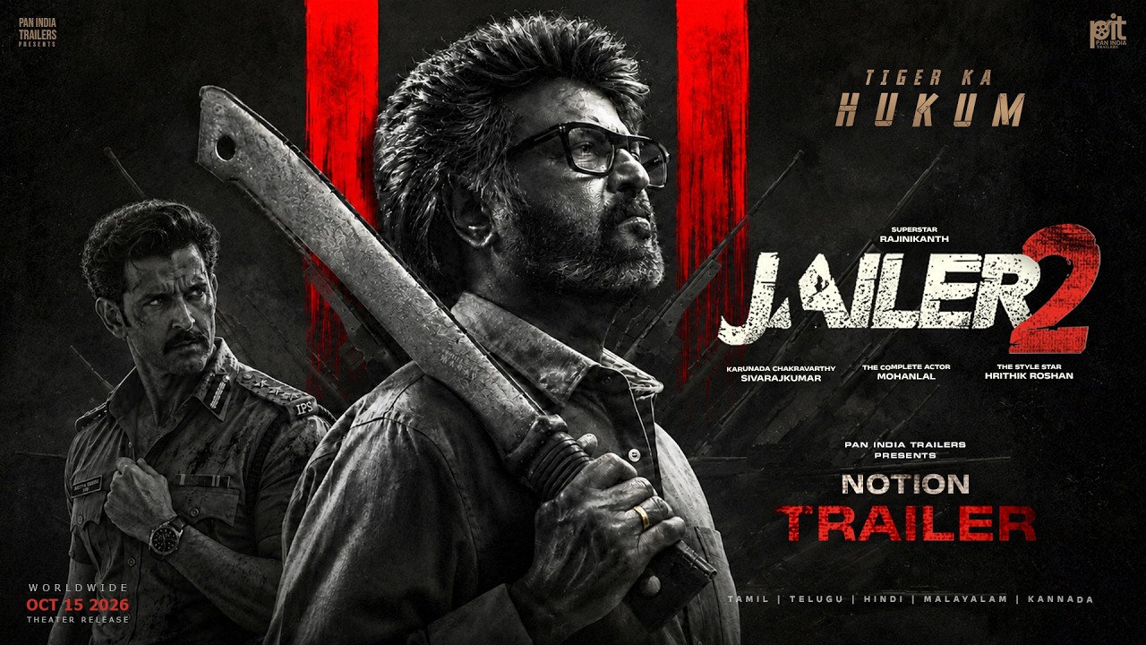 JAILER 2 - Notion Trailer | Rajinikanth | Nelson | Mohanlal | Hrithik Roshan | Shiva Rajkumar | PIT