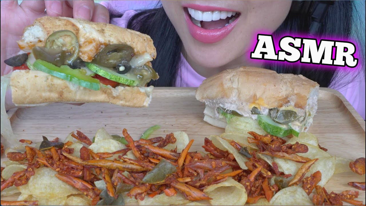 ASMR SUBWAY WITH A KICK (EATING SOUNDS) NO TALKING | SAS-ASMR