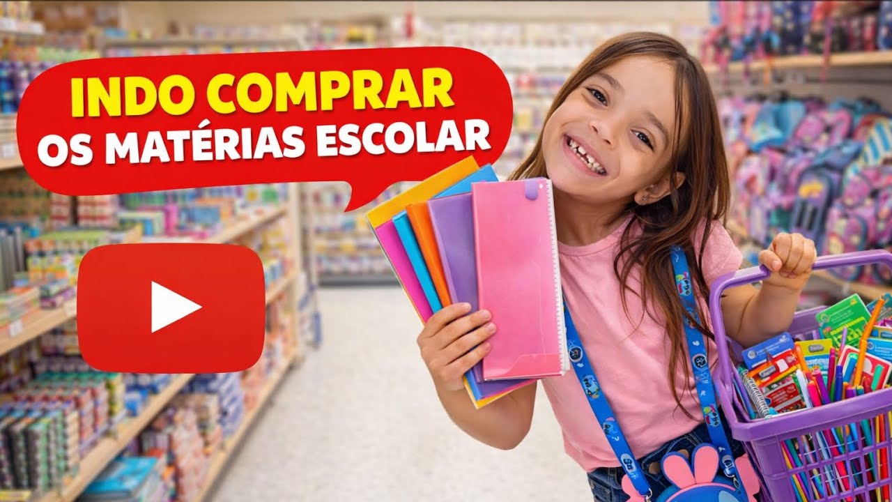 Indo comprar os matérias escolar 2026🩷🎉#materialescolar #infatil 