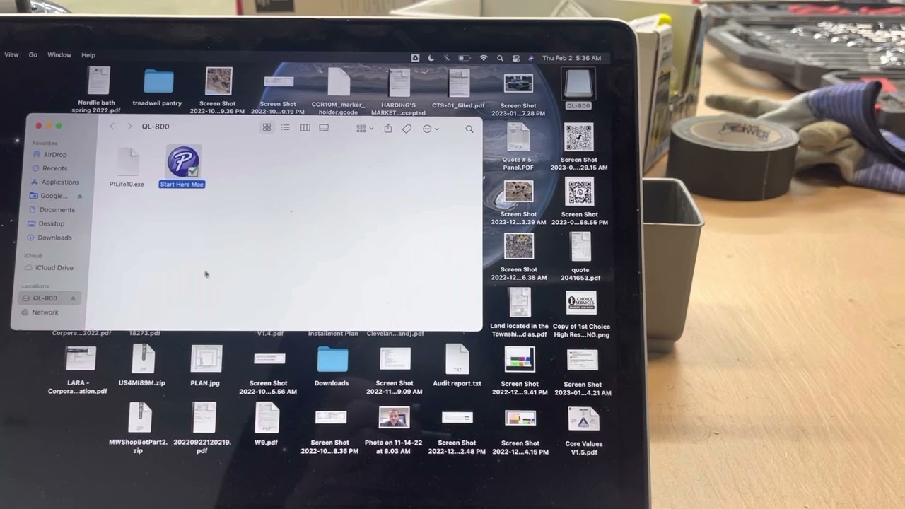 Installing the software on our brother QL 800