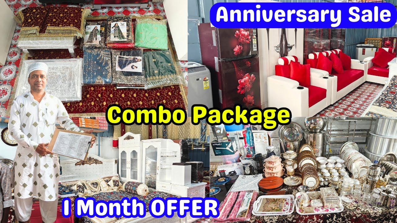 1st Anniversry Mega Sale Complete Marriage Super Deluxe Combo Offer with Price Home Furnishing Items