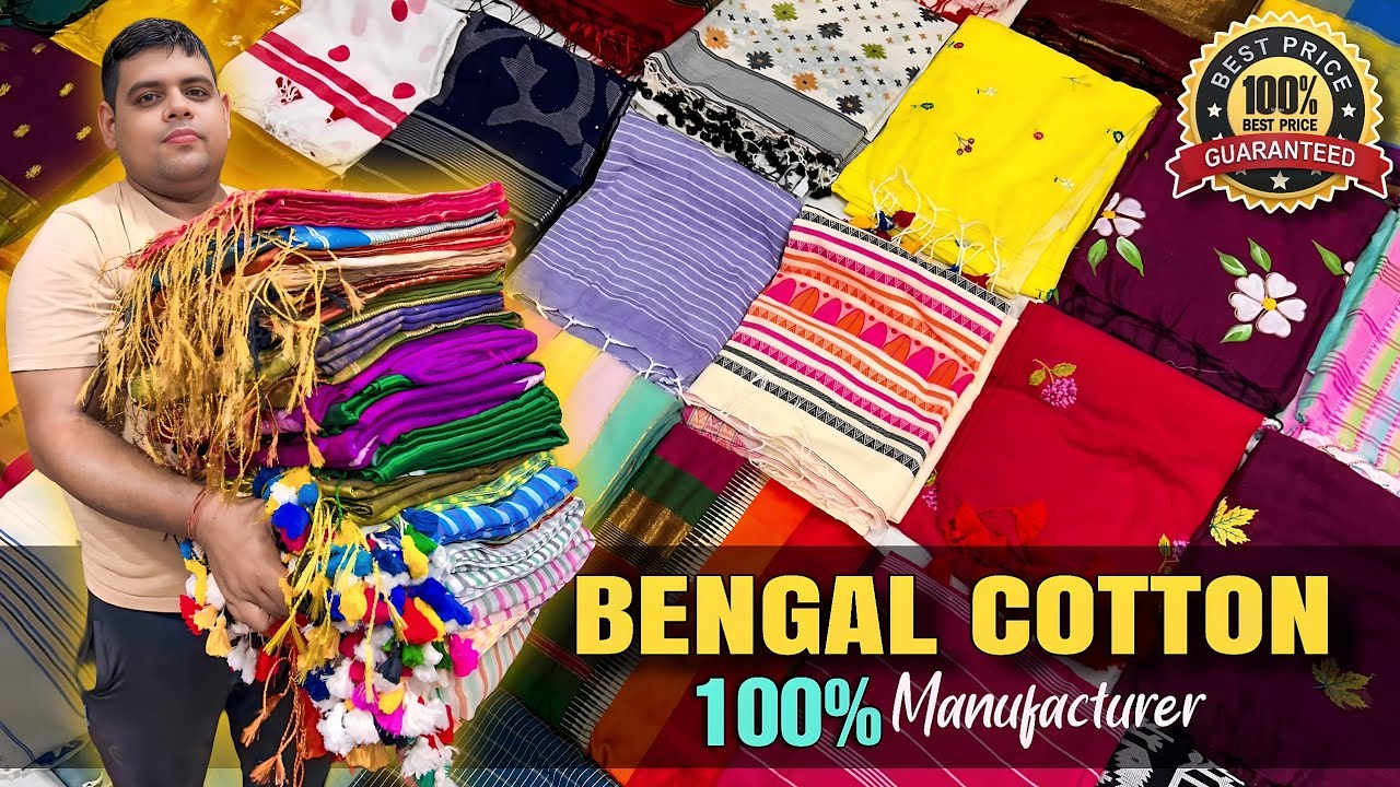 Pure Matka Silk Mark Certified Saree/ Pure Khadi Cotton/Linen/ Mul Cotton /Mercerised Cotton/Tissue