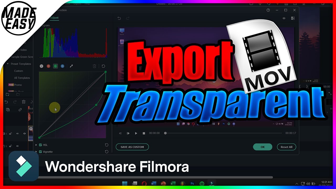 How to Export Transparent .MOV Files in Filmora 14 (Step-by-Step Tutorial)