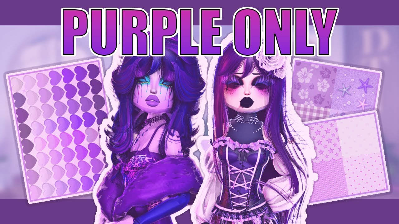 *ONLY* Making *PURPLE OUTFITS* in *DRESS TO IMPRESS* (ROBLOX)