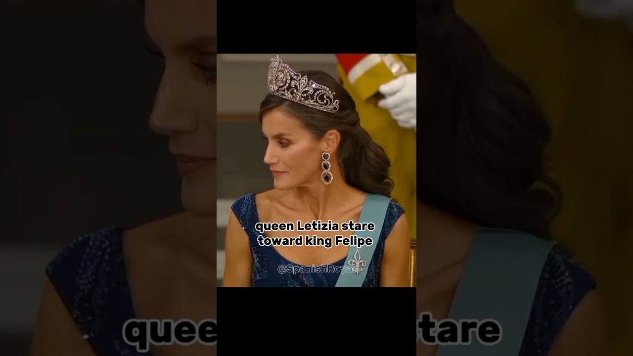 Queen Letizia stare toward king Felipe 👑