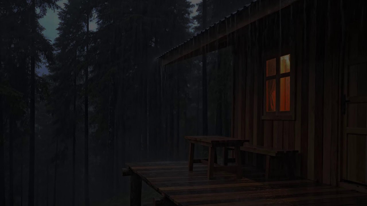 Heavy Rain at Night | Gentle Thunder White Noise for Sleeping Peacefully