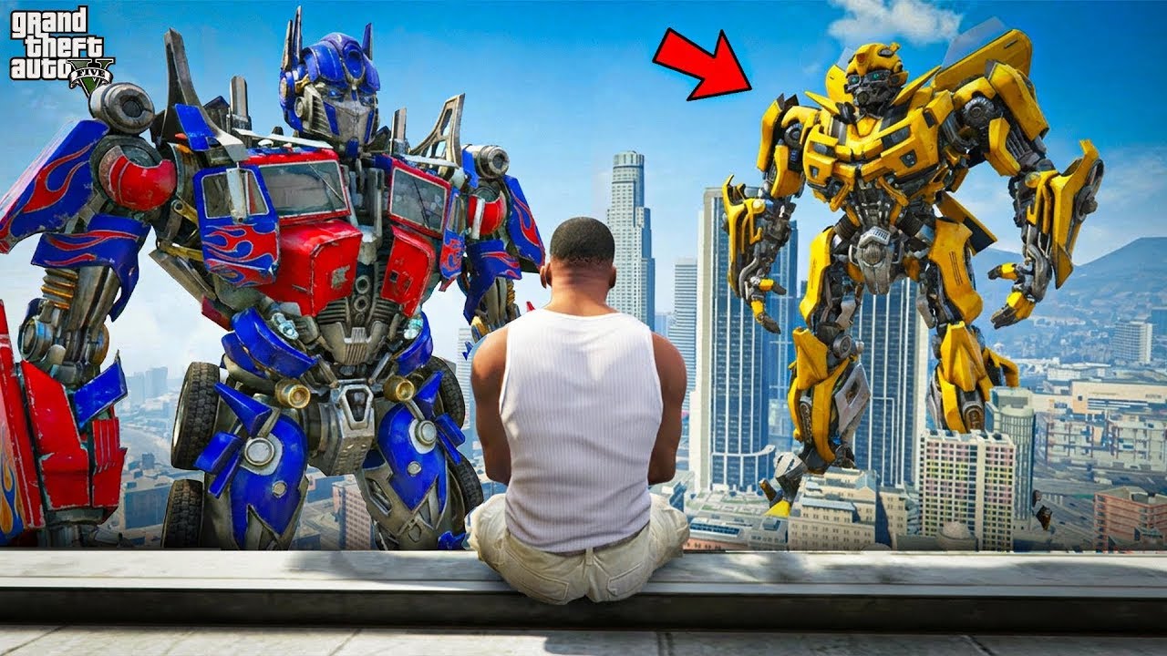 Franklin Meets Transformers For The First Time In GTA 5 Telugu