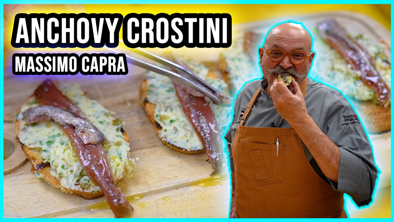 Anchovy & Garlic Crostini • Massimo Capra’s Quick Italian Antipasto