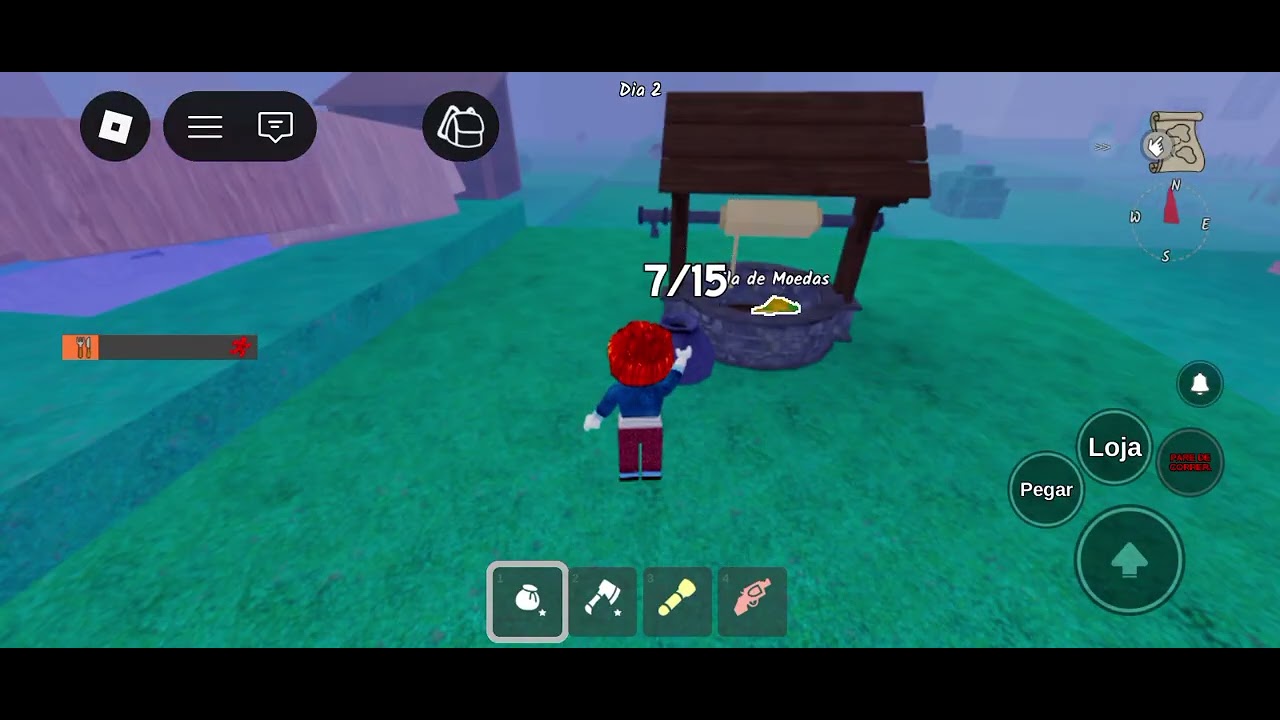 Jogando 99 Noites na floresta 