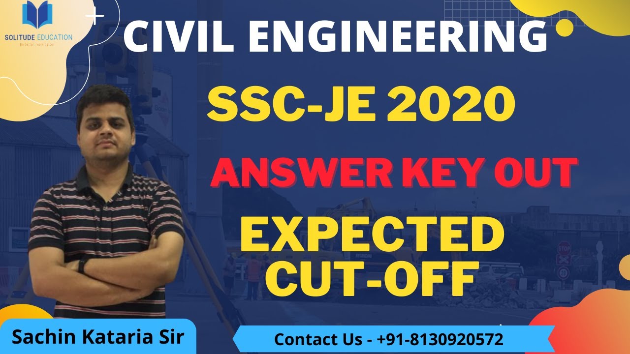 SSC JE 2020 Answer Key Out | SSC-JE 2020 Paper Shift Wise Final Cut-Off Analysis by Sachin Sir