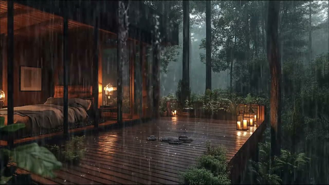 Rain Sounds in a Hidden Forest | Natural Sounds for Deep Sleep and Relaxation