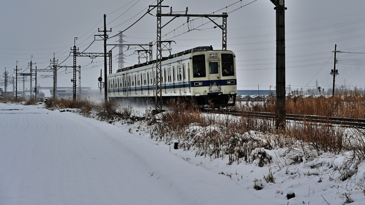 雪原の東武線　2026年2月8日