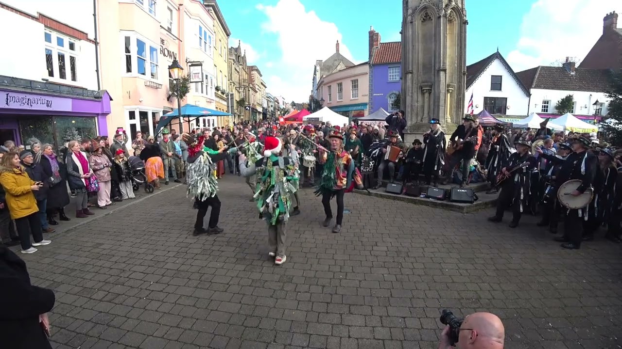 **Glastonbury Border Morris At iconic Market Cross, Glastonbury Frost Fayre, November 29th, 2025**