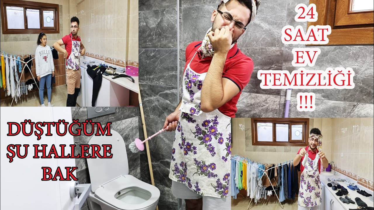 BİR GÜNLÜĞÜNE TÜM EV İŞLERİNİ YAPIYORUM / 24 SAAT KORKUN BENDEN