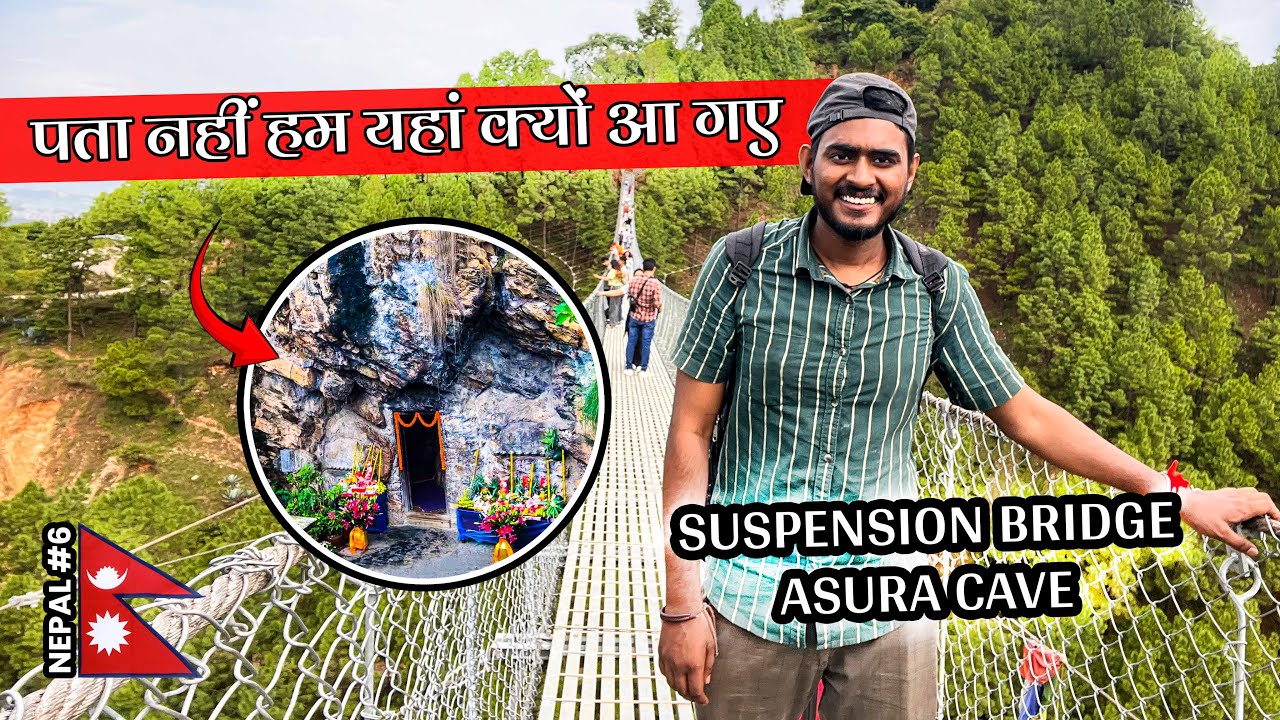 Pharping Suspension Bridge & Asura Cave | Journey to Pharping | Pharping Town | Roshan Wander |