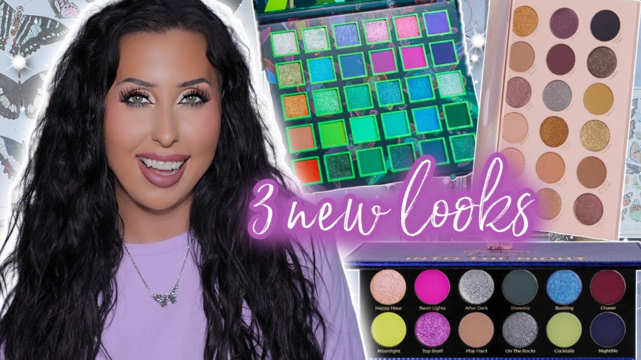 3 LOOKS with 3 PALETTES | NEW INDIE PALETTES 2023 | Glaminatrix, GlamLite, Lunar Beauty and Laura Le
