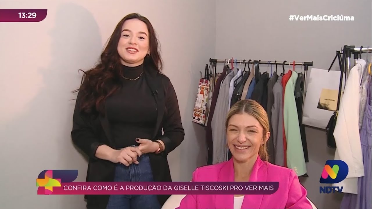 Confira os bastidores da produ&ccedil;&atilde;o de uma apresentadora de TV