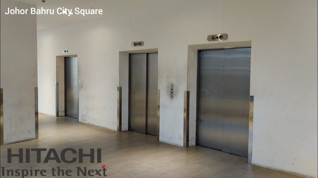 Three 1999 Hitachi Traction Service Elevator at Johor Bahru City Square in Johor Bahru, Malaysia