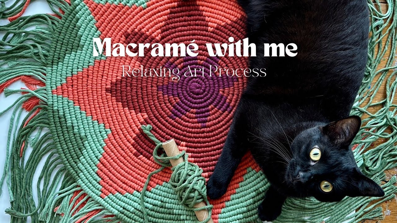 Chill Vibes Satisfying Art Process | Relax and tie knots with me | Macrame Art