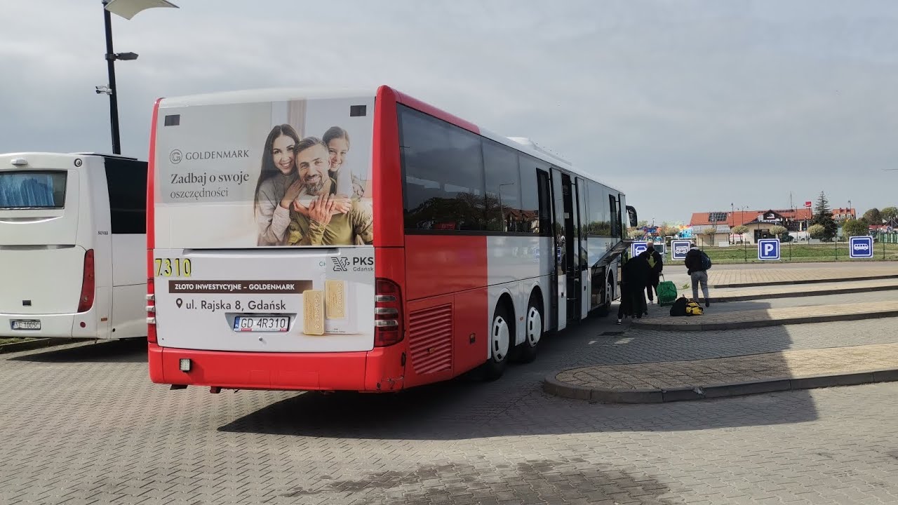 PKS Gdańsk Cała Linia 870 kierunek Krynica Morska, Dworzec Mercedes-Benz Integro L #7310