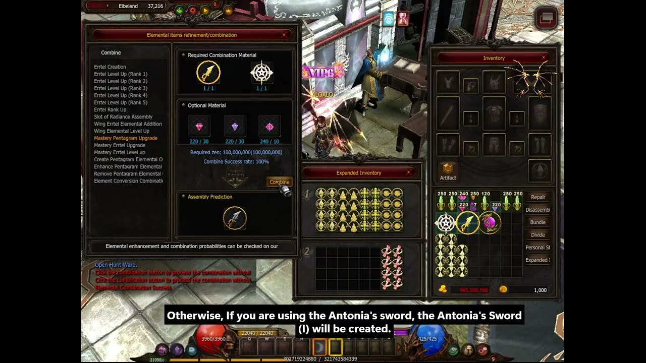 How to upgrade to Mastery Pentagram - Mu Online