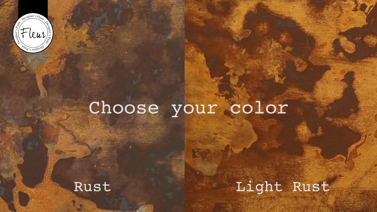 🇬🇧 FLEUR LIGHT RUST EFFECT on canvas ENGLISH