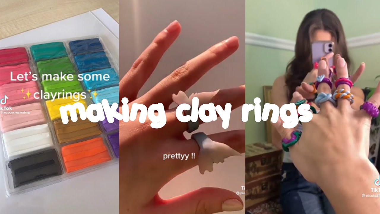 making clay rings tiktok compilation